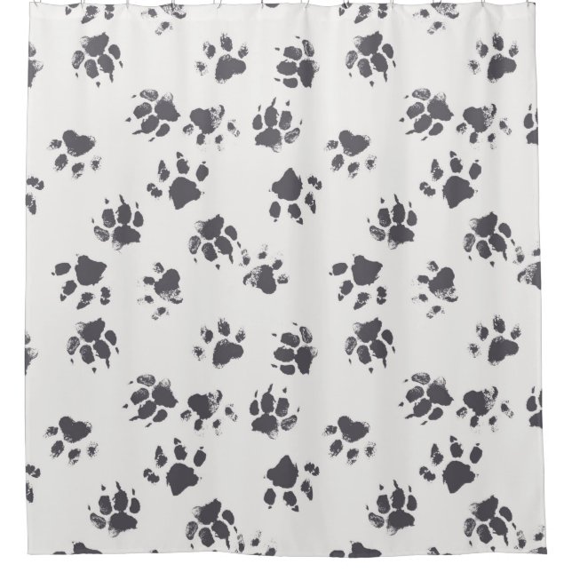 vintage seamless pattern with paw footprints of a  (Front)