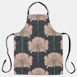 Vintage seamless pattern with pink flowers. Art no Apron