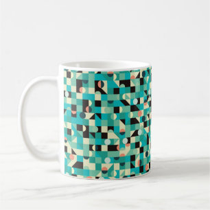 Vintage seamless pattern with triangles and circle coffee mug