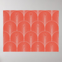 Vintage seamless red and gray art déco wallpaper p