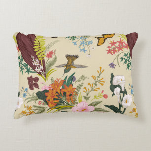 vintage seamless vintage floral pattern. Exotic fl Accent Pillow