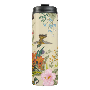 vintage seamless vintage floral pattern. Exotic fl Thermal Tumbler