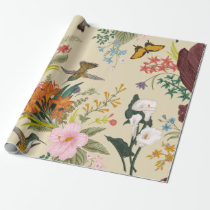 vintage seamless vintage floral pattern. Exotic fl Wrapping Paper