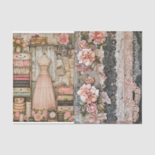Vintage Seamstress 2 Decoupage Tissue Paper