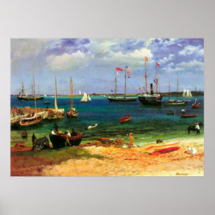 Vintage Seascape, Nassau Harbour by Bierstadt Poster