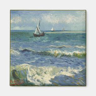 Vintage Seascape near Les Saintes-Maries-de-la-Me Magnet