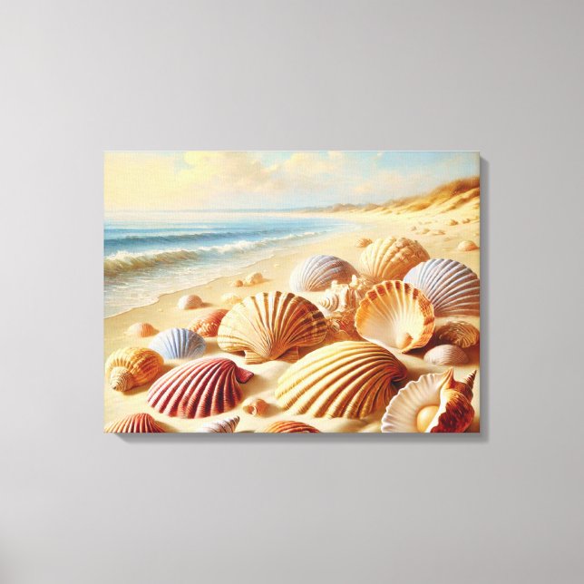Vintage Seashell Beach Wall Art (Front)