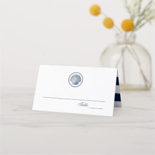 Vintage Seashell   Nautical Wedding Place Card