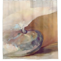 Vintage Seashell, Neutral Tones Shower Curtain