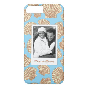 Vintage Seashell Pattern   Your Photo & Name Case-Mate iPhone Case