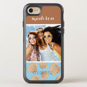Vintage Seashell Pattern   Your Photo & Name OtterBox Symmetry iPhone 8/7 Case