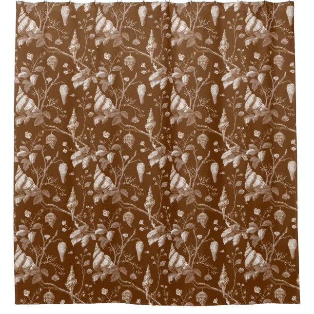 Vintage Seashell Toile Coastal Pattern (Front)