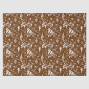 Vintage Seashell Toile Coastal Pattern Tissue Paper