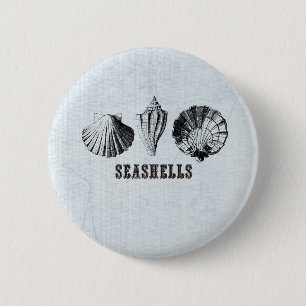 Vintage Seashells 2 Inch Round Button