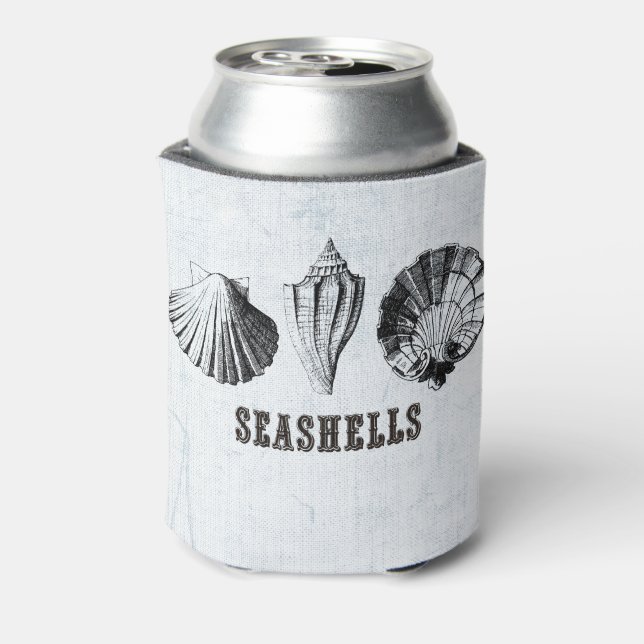 Vintage Seashells Can Cooler (Can Back)