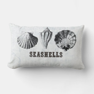 Vintage Seashells Lumbar Pillow