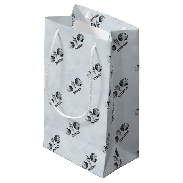 Vintage Seashells Small Gift Bag (Front Angled)
