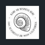 Vintage Seashells Summer Beach Name Return Address Self-inking Stamp<br><div class="desc">Personalized rubber stamp for your holiday mailing return address, small business professional logo and custom info. Vintage and classic design to add some personal touch to your mail and package. Customize the text with your name or business name, address and contact information. Use the Design Tool to further edit the...</div>