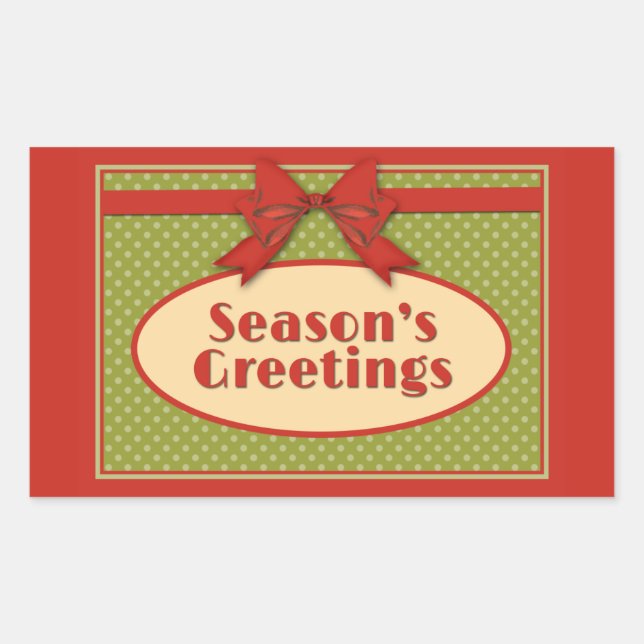 Vintage Season's Greetings Sticker (Front)