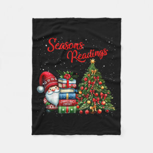 Vintage Seasons Readings All Booked For Christmas  Fleece Blanket