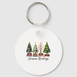Vintage Seasons Readings All Booked For Christmas  Keychain