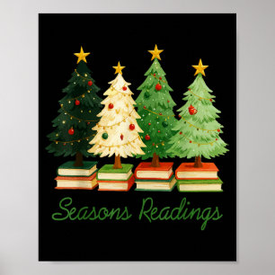 Vintage Seasons Readings All Booked For Christmas Poster