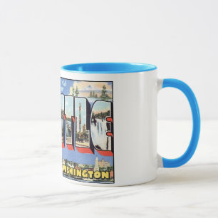 Vintage Seattle Postcard Mugs and Steins