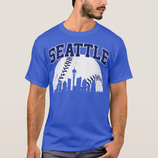 Vintage Seattle Skyline City Gameday Retro Vintage T-Shirt