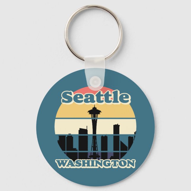 Vintage  Seattle Washington Keychain (Front)