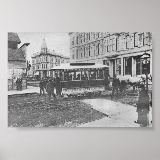 Vintage Seattle Washington Street Car Poster