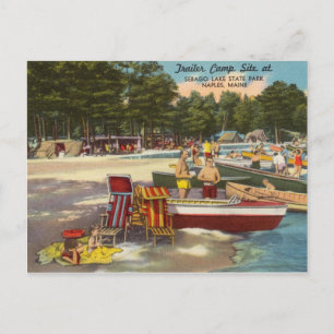 Vintage Sebago Lake State Park Naples, Maine Postcard