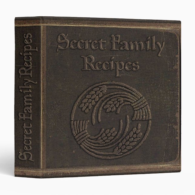 Vintage Secret Family Recipes Binder (Front/Spine)