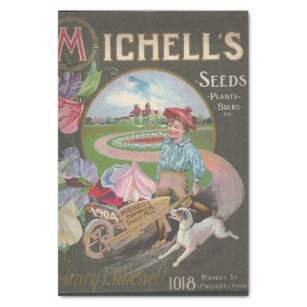 Vintage Seed Catalogue 1904 Michell's Plants Seeds Tissue Paper