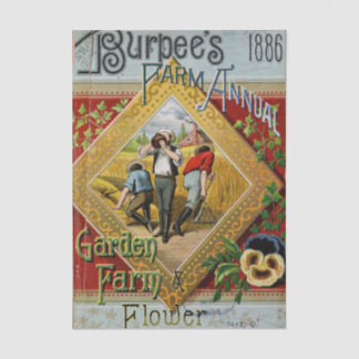 Vintage Seed Catalogue, Burpee's Farm Annual, 1886 Tissue Paper