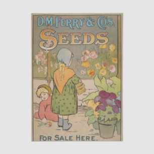 Vintage Seed Catalogue, D.M. Ferry Seeds Tissue Paper