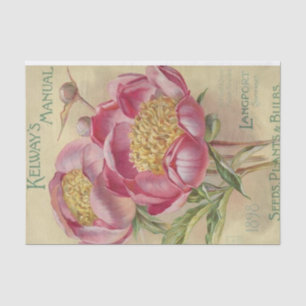 Vintage Seed Catalogue Kelway's Manual Seeds 1898 Tissue Paper