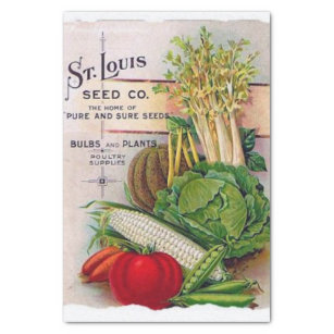 Vintage Seed Catalogue St. Louis Seed Company Tissue Paper