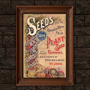 Vintage Seed Company Advertising Poster