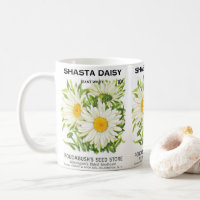 Vintage Seed Packet Art, Shasta Daisy Flowers