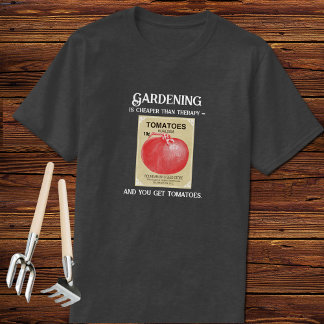 Vintage Seed Packet Garden Slogan T-Shirt
