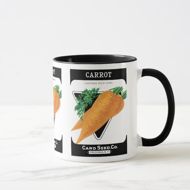 Vintage Seed Packet Label Art, Danvers Carrots Mug (Right)