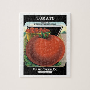 Vintage Seed Packet Label Art, Tomato Pomodoro Jigsaw Puzzle