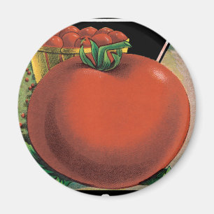Vintage Seed Packet Label Art, Tomato Pomodoro Magnet
