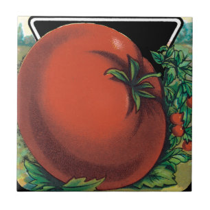 Vintage Seed Packet Label Art, Tomato Pomodoro Tile