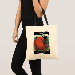 Vintage Seed Packet Label Art, Tomato Pomodoro Tote Bag