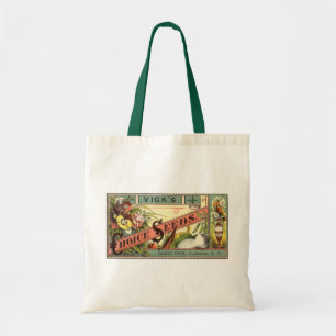 Vintage Seed Packet Label Art, Vick's Choice Seeds Tote Bag