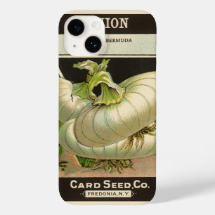 Vintage Seed Packet Label Art White Bermuda Onions Case-Mate iPhone 14 Case