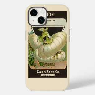 Vintage Seed Packet Label Art White Bermuda Onions iPhone 14 Case