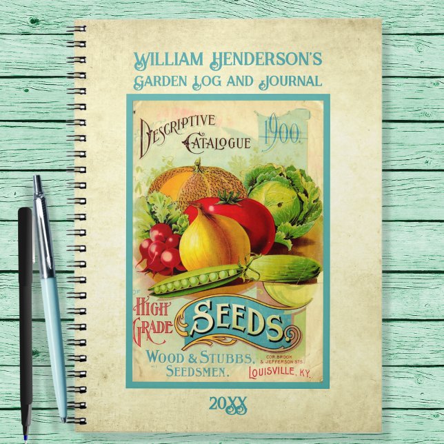Vintage Seed Packet Personalized Garden Notebook (Creator Uploaded)
