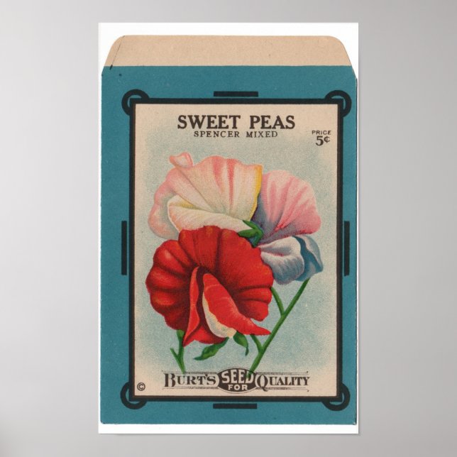 Vintage Seed Packets Poster (Front)